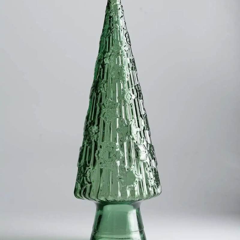 Recycled Glass Holiday Tree, Large - Green